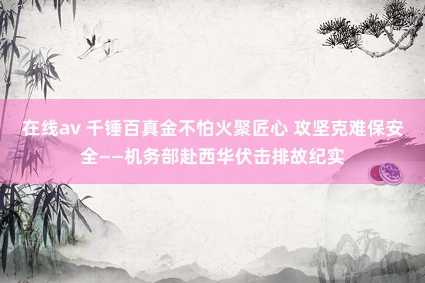 在线av 千锤百真金不怕火聚匠心 攻坚克难保安全——机务部赴西华伏击排故纪实