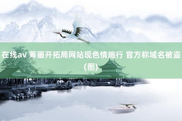 在线av 筹画开拓局网站现色情施行 官方称域名被盗(图)