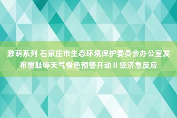 激萌系列 石家庄市生态环境保护委员会办公室发布重耻辱天气橙色预警开动Ⅱ级济急反应