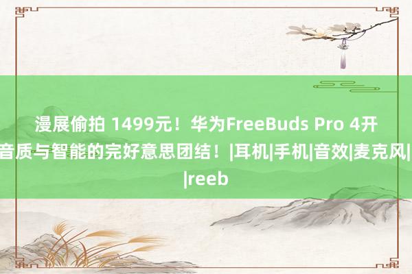 漫展偷拍 1499元！华为FreeBuds Pro 4开售，音质与智能的完好意思团结！|耳机|手机|音效|麦克风|reeb