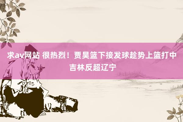 求av网站 很热烈！贾昊篮下接发球趁势上篮打中 吉林反超辽宁